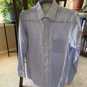 Blue Small Checkered Dress Shirt. Great Condition.